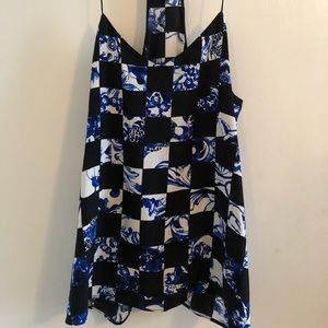 OFFERS WELCOME Tibi black white and blue patterned